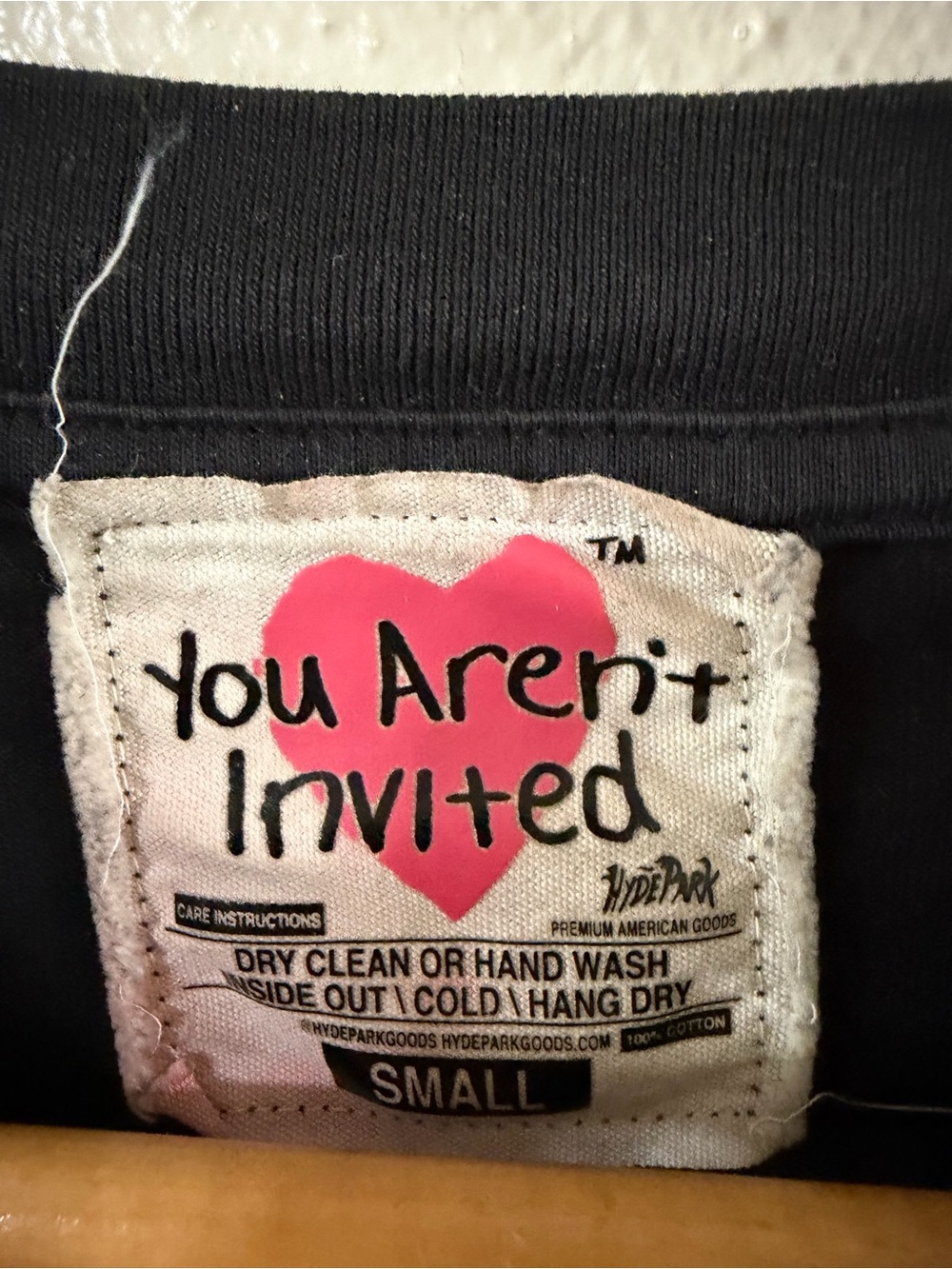 Hyde Park | You Aren’t Invited Tee in Black/creme - Picture 3 of 7